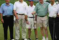 At the Joe Torre Classic with, from left, Rudy Giuliani, Donald Trump, Bill Clinton and Joe Torree